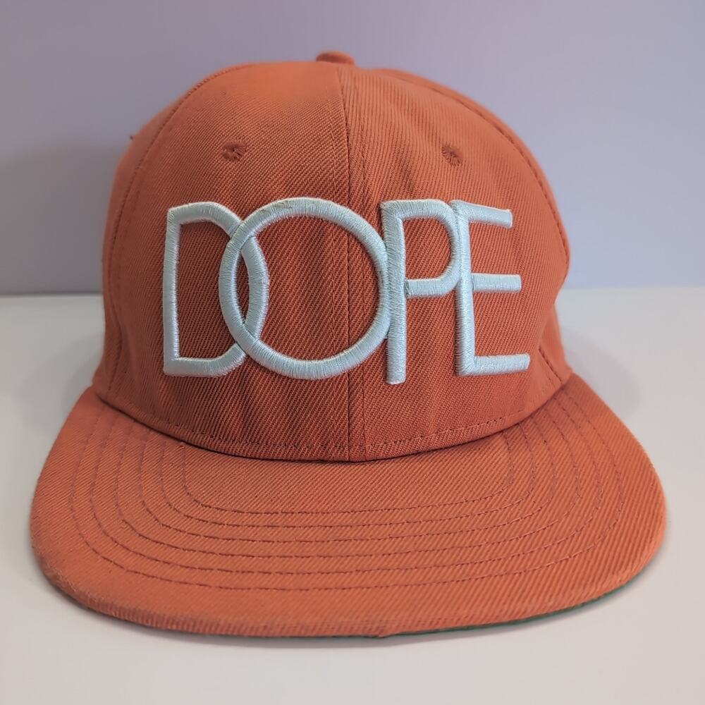 DOPE Brand Snapback Hat Embroidered White Logo Adjustable Cap Hat Safety